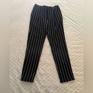 Black Striped Forever21 Trousers
